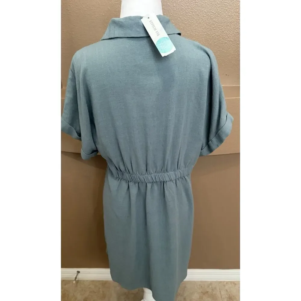 Gilli Mint Green Short Sleeve Dress Size M NWT - Picture 6 of 6